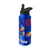 Kansas Jayhawks Quencher Bottle 34oz Stainless Steel Dreamweave - Logo Brands