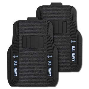 Fanmats - U.S. Navy 2-pc Deluxe Car Mat Set 21''x27''