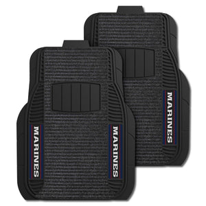 Fanmats - U.S. Marines 2-pc Deluxe Car Mat Set 21''x27''