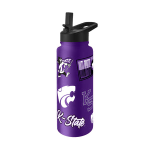 Kansas State Wildcats Quencher Bottle 34oz Stainless Steel Dreamweave - Logo Brands