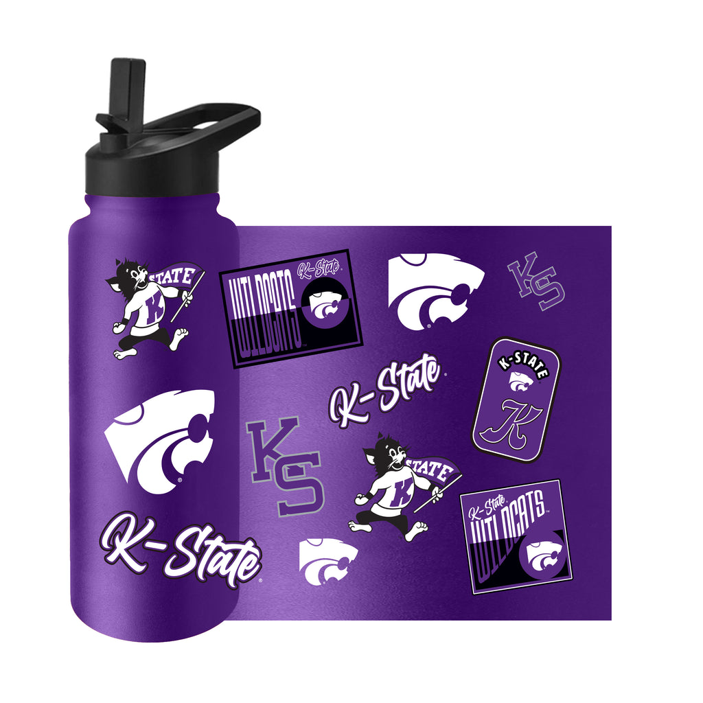 Kansas State Wildcats Quencher Bottle 34oz Stainless Steel Dreamweave - Logo Brands