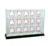 15 Baseball Upright Display Case with Black Moulding