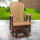 Fan Back Swivel Glider in Cedar and Tudor Brown - American Furniture Classics