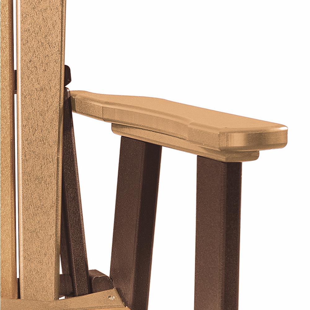 Fan Back Swivel Glider in Cedar and Tudor Brown - American Furniture Classics