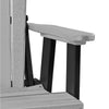 Fan Back Glider Made in the USA- Light Gray, Black - American Furniture Classics