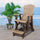 Fan Back Balcony Glider Made in the USA- Cedar, Tudor Brown - American Furniture Classics