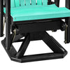 Fan Back Swivel Glider in Aruba and Black - American Furniture Classics