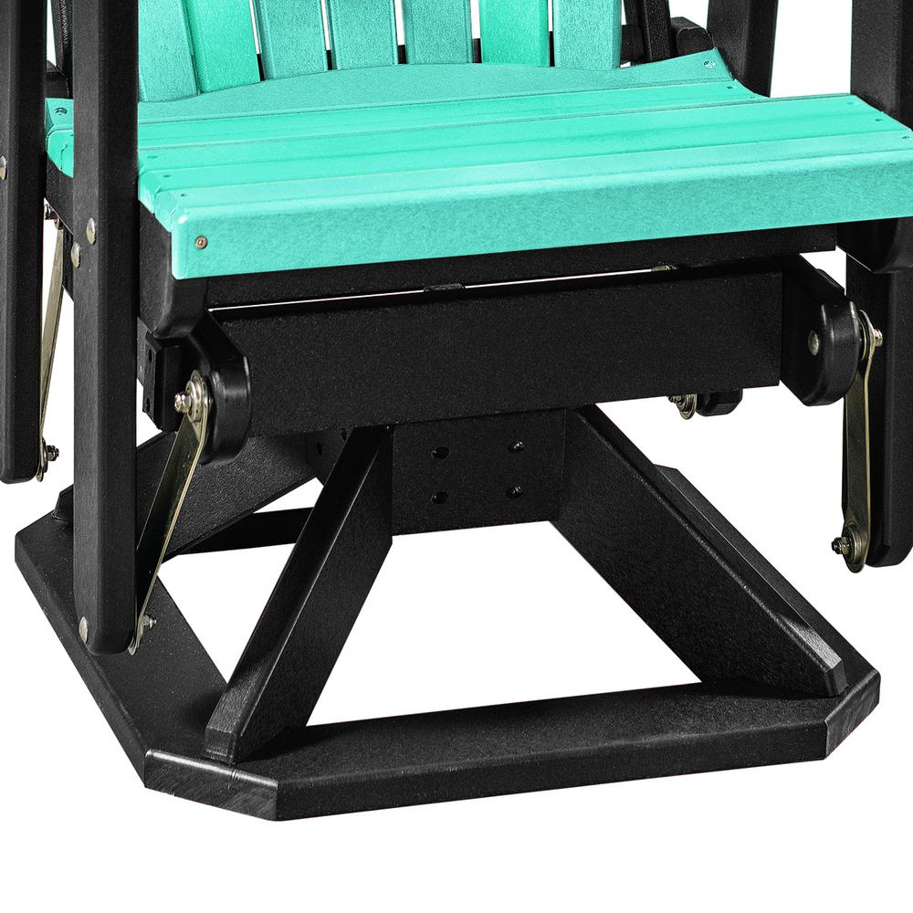 Fan Back Swivel Glider in Aruba and Black - American Furniture Classics