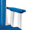 Fan Back Swivel Glider in Blue and White - American Furniture Classics