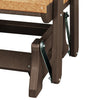 Fan Back Glider Made in the USA- Cedar, Tudor Brown - American Furniture Classics
