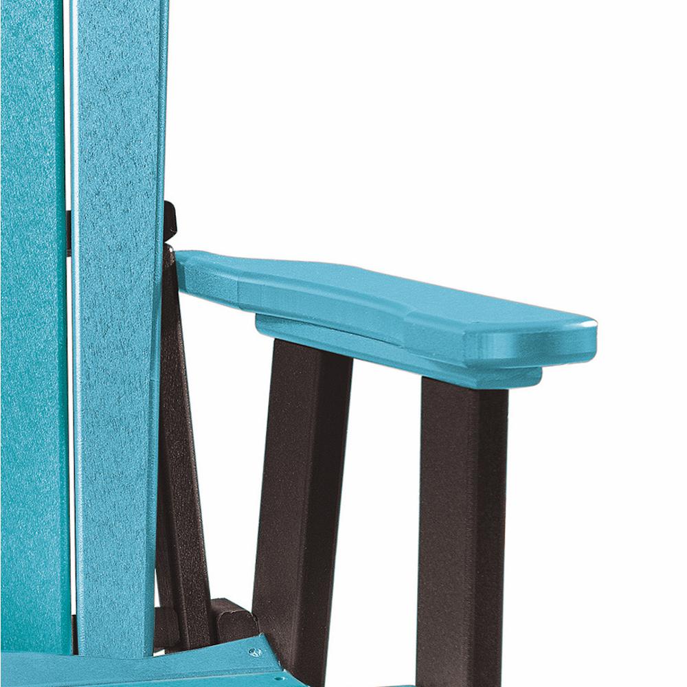 Fan Back Swivel Glider in Aruba and Black - American Furniture Classics