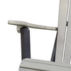 Fan Back Folding Adirondack Chair Made in the USA- Light Gray, Black - American Furniture Classics