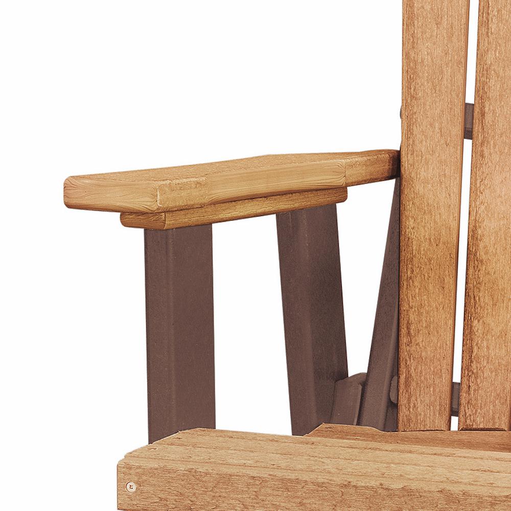 Fan Back Glider Made in the USA- Cedar, Tudor Brown - American Furniture Classics