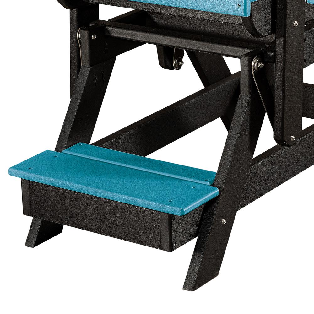Fan Back Balcony Glider Made in the USA- Aruba, Black - American Furniture Classics