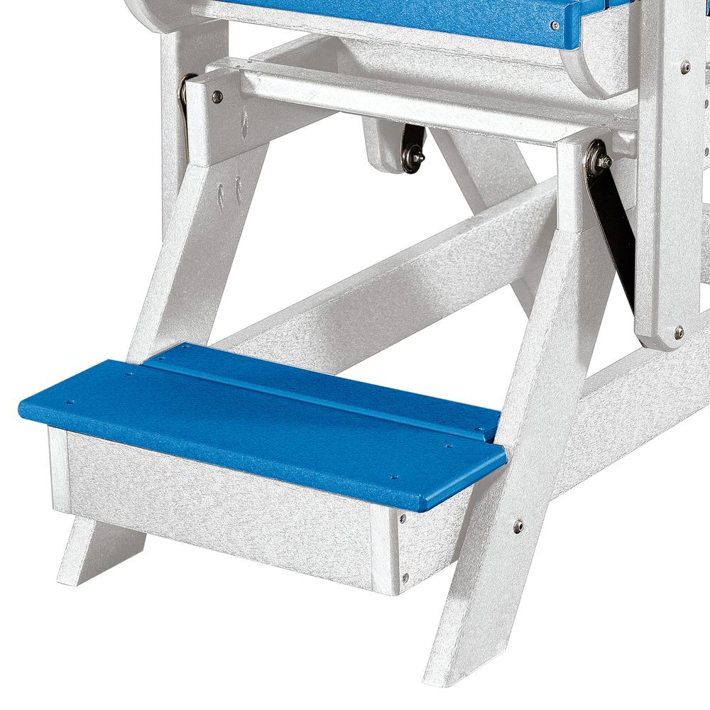 Fan Back Balcony Glider Made in the USA- Blue, White - American Furniture Classics