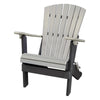 Fan Back Folding Adirondack Chair Made in the USA- Light Gray, Black - American Furniture Classics