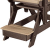 Fan Back Balcony Glider Made in the USA- Cedar, Tudor Brown - American Furniture Classics
