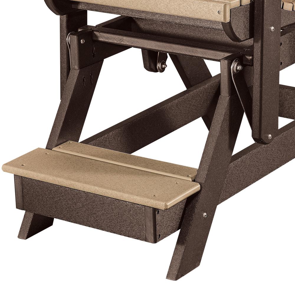 Fan Back Balcony Glider Made in the USA- Cedar, Tudor Brown - American Furniture Classics