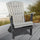 Fan Back Folding Adirondack Chair Made in the USA- Light Gray, Black - American Furniture Classics