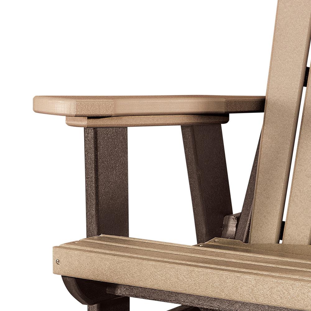 Fan Back Balcony Glider Made in the USA- Cedar, Tudor Brown - American Furniture Classics