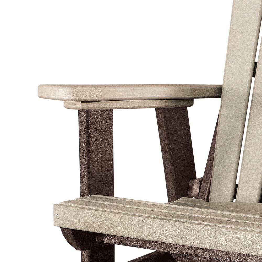 Fan Back Balcony Glider Made in the USA- Weatherwood, Tudor Brown - American Furniture Classics