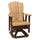 Fan Back Swivel Glider in Cedar and Tudor Brown - American Furniture Classics