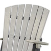Fan Back Folding Adirondack Chair Made in the USA- Light Gray, Black - American Furniture Classics
