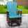 Fan Back Swivel Glider in Aruba and Black - American Furniture Classics