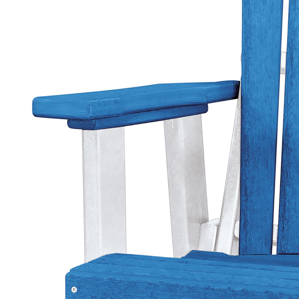 Fan Back Balcony Glider Made in the USA- Blue, White - American Furniture Classics