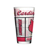 Louisville Cardinals Pint Glass 16oz Quilted Stained Boxed - Logo Brands