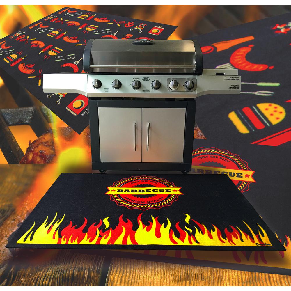 Flame Design Fire Retardant BBQ Mat - 39'' x 48'' - Floortex