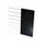 Glacier White & Black Plan & Grid Glass Dry Erase Board - 14'' x 14'' - Floortex