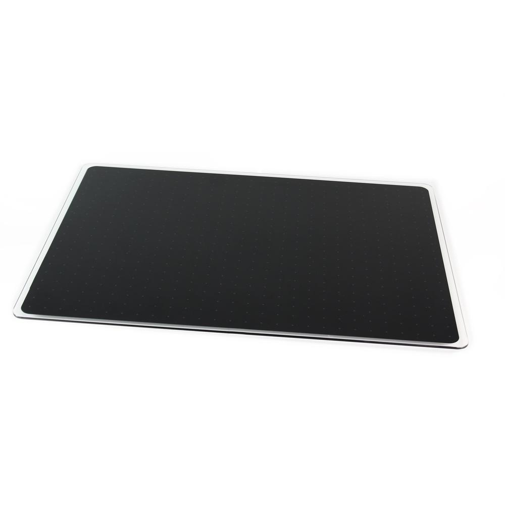 Glacier Black Multi-Purpose Grid Glass Dry Erase Board 24'' x 36'' - Floortex