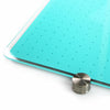 Glacier Teal Multi-Purpose Grid Glass Dry Erase Board 24'' x 36'' - Floortex
