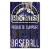 Colorado Rockies Sign 11x17 Wood Proud to Support Design - WinCraft