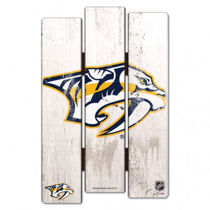 Nashville Predators Sign 11x17 Wood Fence Style White - WinCraft