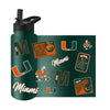Miami Hurricanes Quencher Bottle 34oz Stainless Steel Dreamweave - Logo Brands