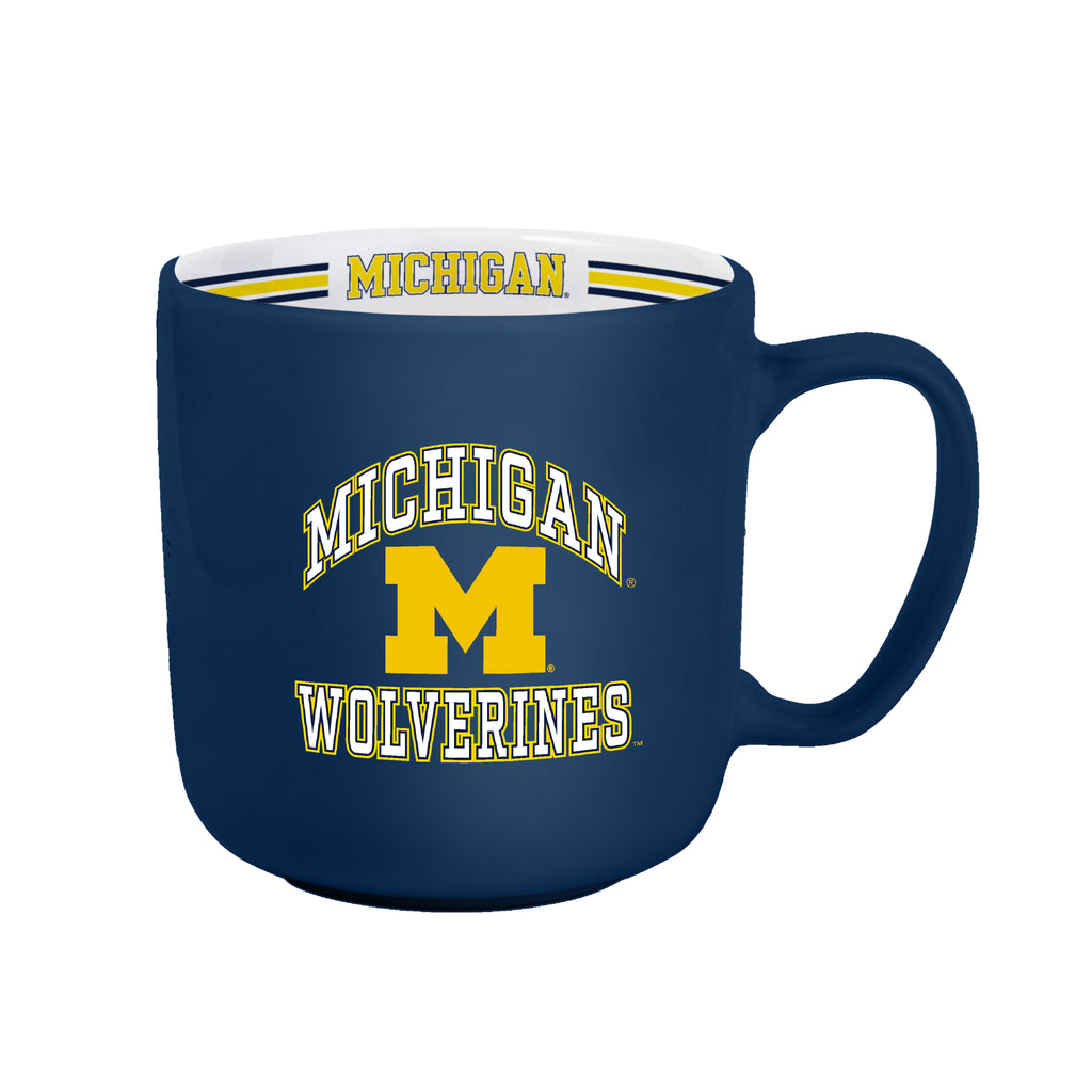 Michigan Wolverines Coffee Mug 15oz Stripe Design - Logo Brands