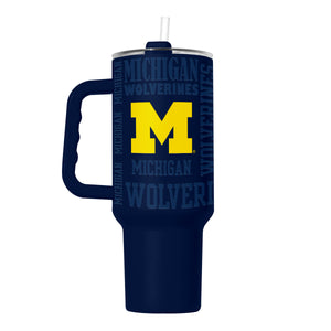 Michigan Wolverines Tumbler 40oz Powder Coat Replay - Logo Brands