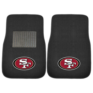 Fanmats - NFL - San Francisco 49ers 2-pc Embroidered Car Mat Set 17''x25.5''