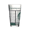 Michigan State Spartans Pint Glass 16oz Quilted Stained Boxed - Logo Brands