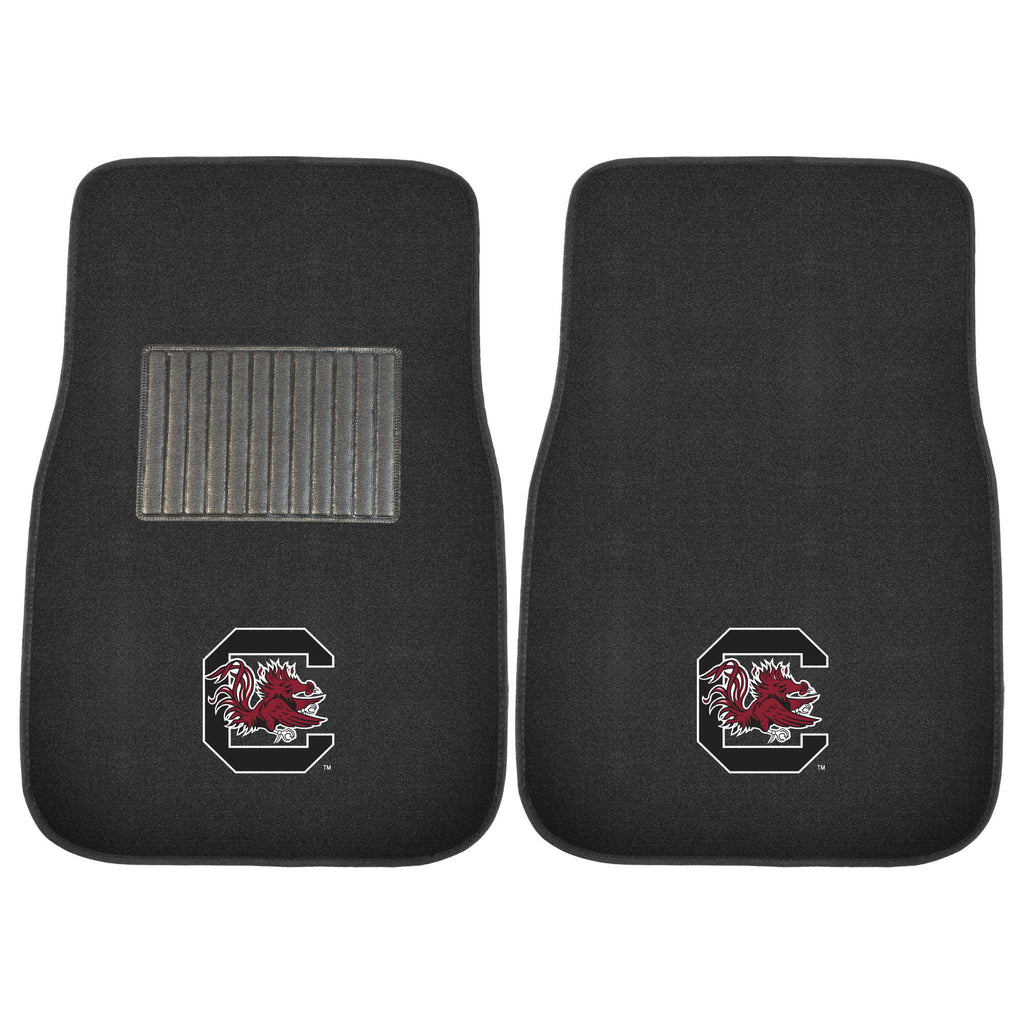 Fanmats - University of South Carolina 2-pc Embroidered Car Mat Set 17''x25.5''