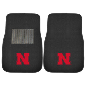 Fanmats - University of Nebraska 2-pc Embroidered Car Mat Set 17''x25.5''
