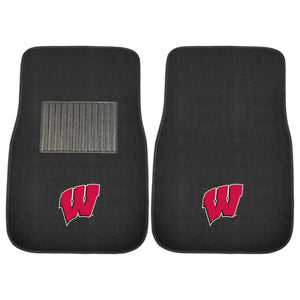 Fanmats - University of Wisconsin 2-pc Embroidered Car Mat Set 17''x25.5''