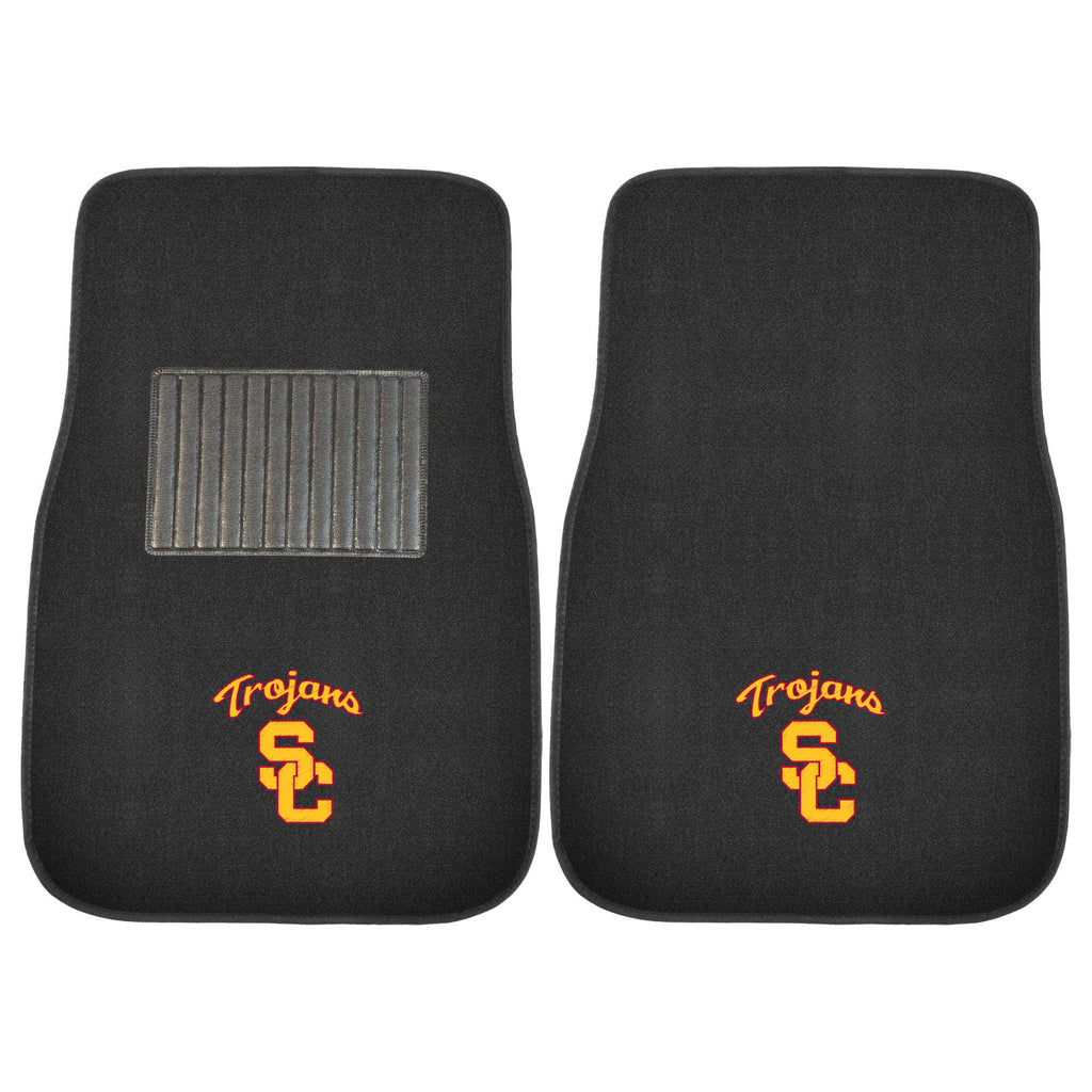 Fanmats - University of Southern California 2-pc Embroidered Car Mat Set 17''x25.5''