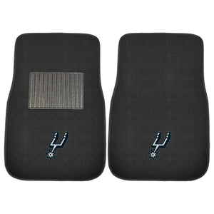 Fanmats - NBA - San Antonio Spurs 2-pc Embroidered Car Mat Set 17''x25.5''