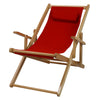 Sling Chair Natural Frame-Red Canvas - Casual Home