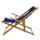 Sling Chair Natural Frame-Royal Blue Canvas - Casual Home