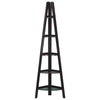 5-Shelf Corner Ladder Bookcase-Espresso - Casual Home