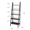 5-Shelf Ladder Bookcase-Espresso - Casual Home